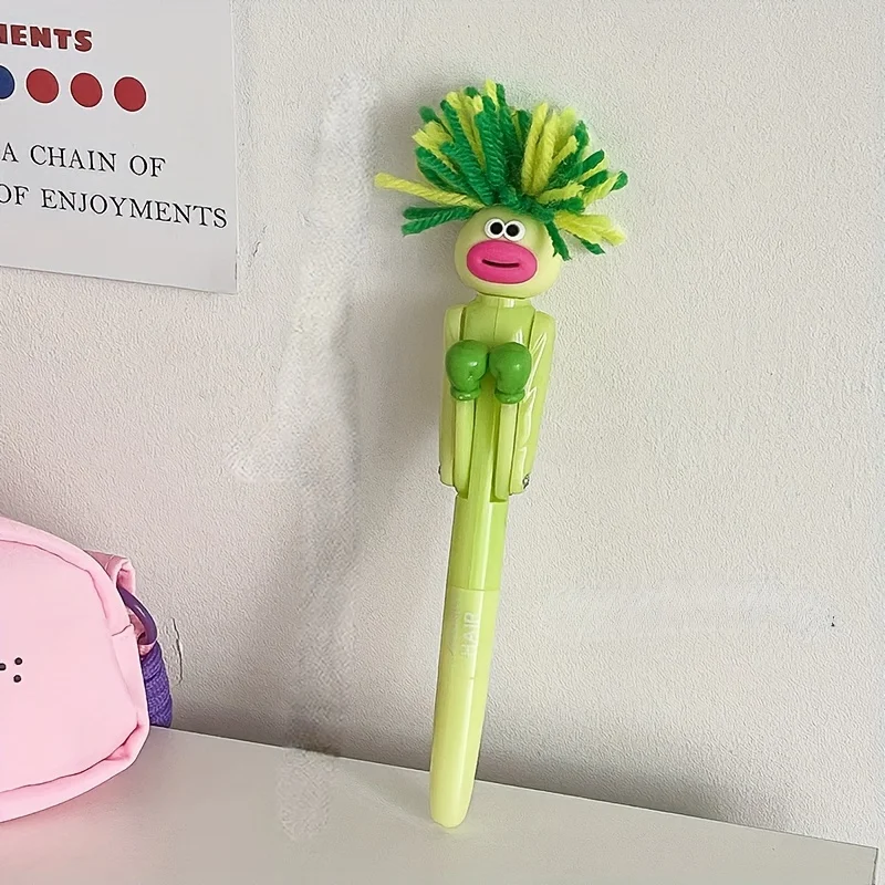 Funny Boxing Stress Relief Pen Cartoon Big Mouth Ballpoint Desk Toy Gift