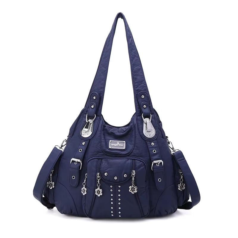 Angelkiss PU Leather Women's Handbag Shoulder Bag Large Fashion Satchel
