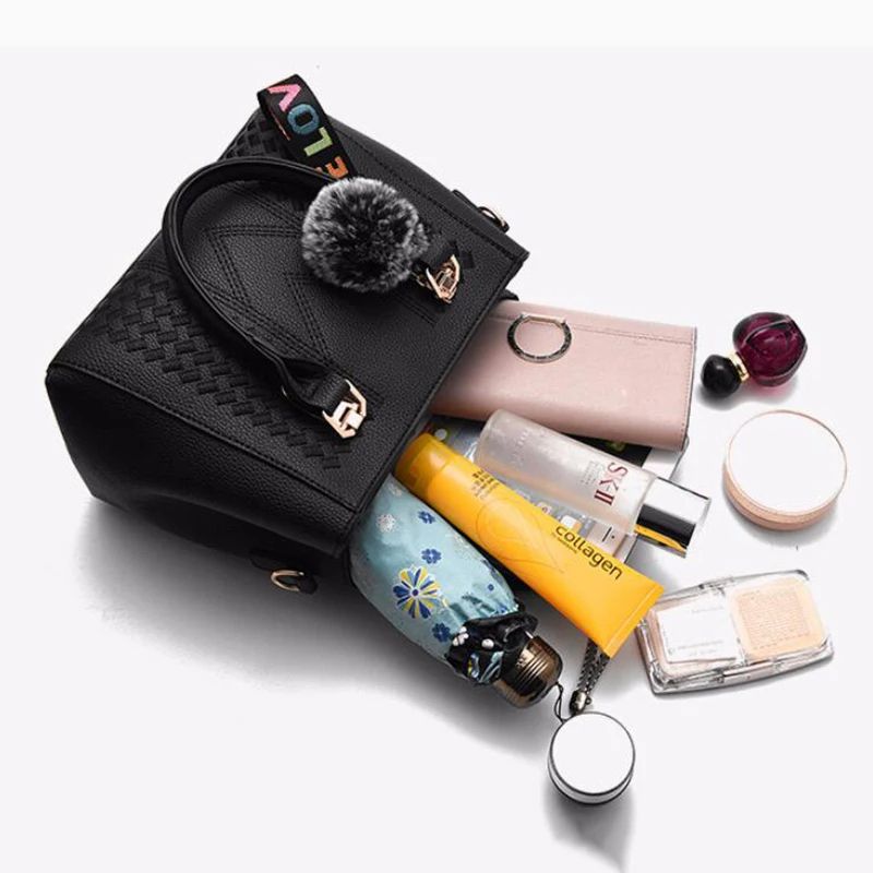 Women Leather Handbag, Noble Curve Casual Shoulder Bag, Stylish Sac a Main for Daily Use