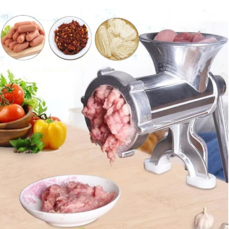 Manual Metal Meat Grinder, Multifunctional Mincer and Sausage Tool for Kitchen, Poultry & Meat Grinding Household