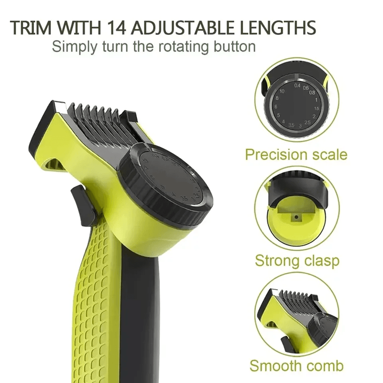Adjustable Guide Comb Set for Philips OneBlade – 14-Length Trimmer Guards Compatible with QP2520, QP2530 & More