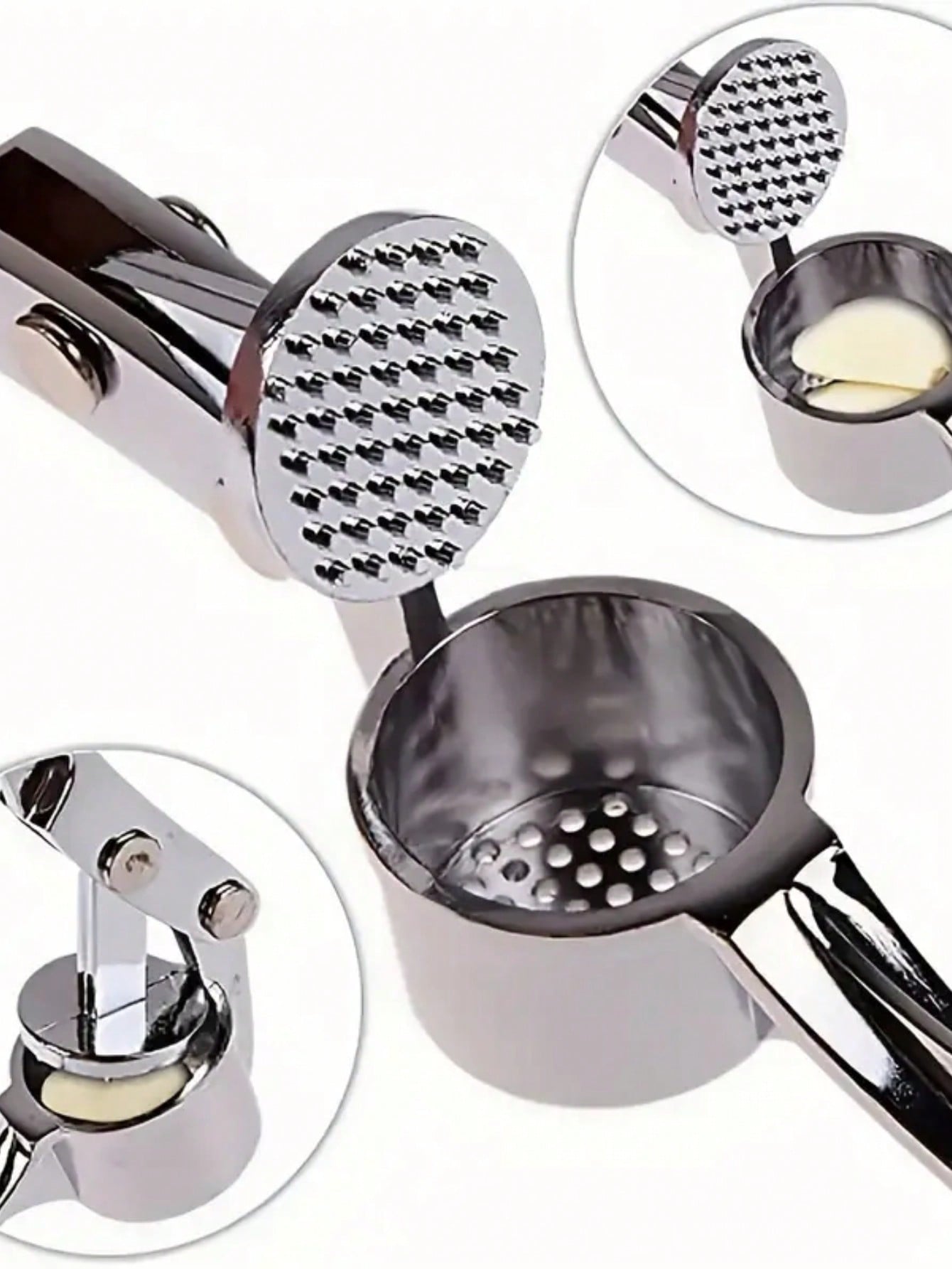 Garlic Masher Crusher Washable Garlic Press Kitchen Tool, Garlic Minver, Kitchen Supplies, Kitchen Gadgets