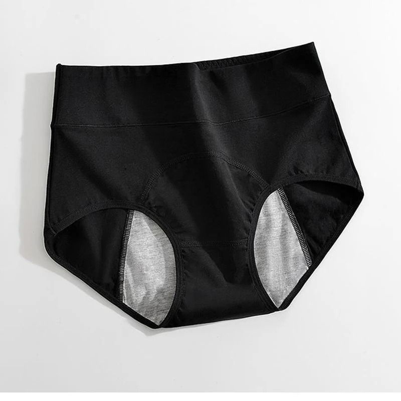Womens High Waist Menstrual Panties Leakproof Cotton Period Underwear