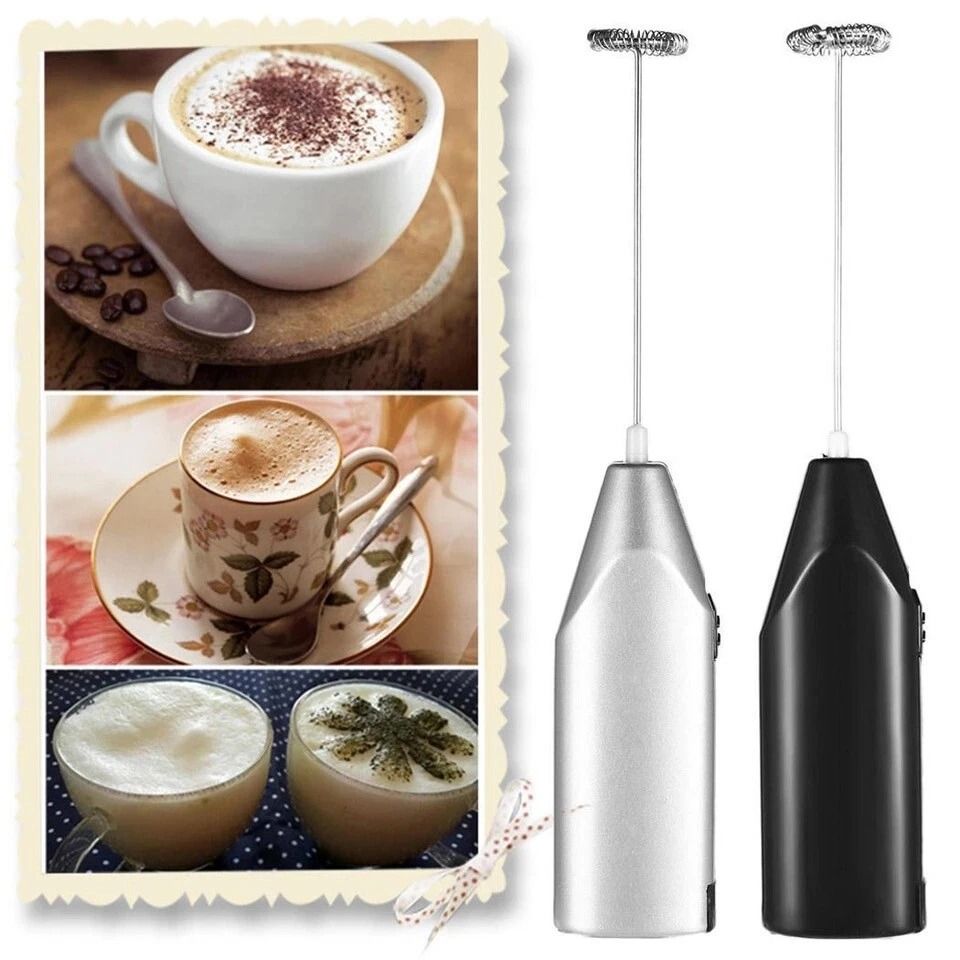 Electric Milk Frother, Foamer Whisk Mixer Stirrer, Coffee Eggbeater Kitchen Gadget for Perfect Drinks and Smooth Lattes