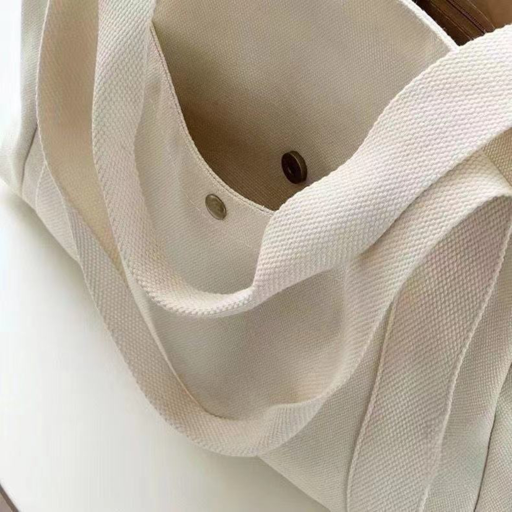 Large Capacity Canvas Tote Bag for Work Commuting College and Shopping