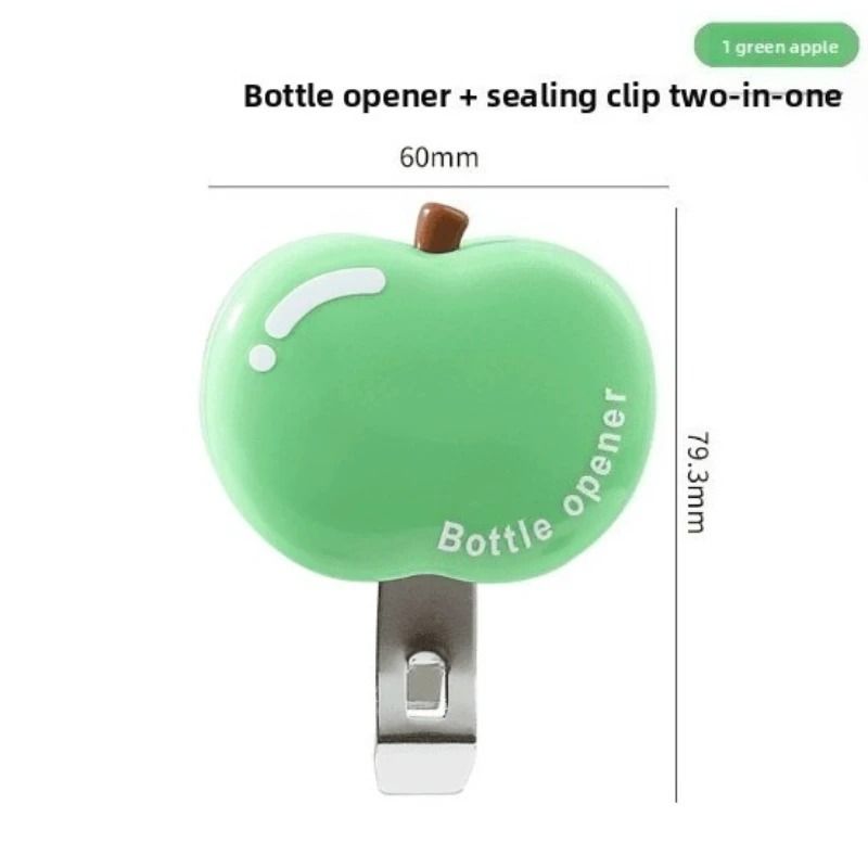 3-in-1 Magnetic Apple-Shaped Bottle Opener & Sealing Clip