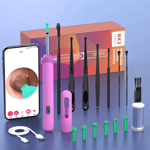 NK3 Pro Ear Cleaner with Camera – HD Visual Otoscope Ear Cleaning Set