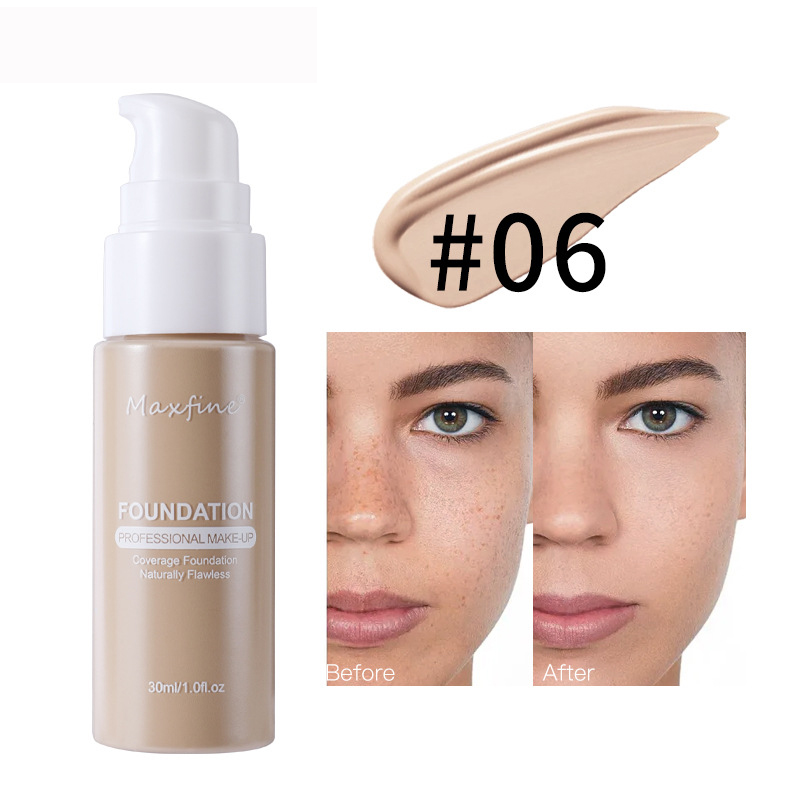 Lightweight Liquid Foundation with Full Coverage, Oil-Control, Waterproof & Sweat-Resistant Concealer