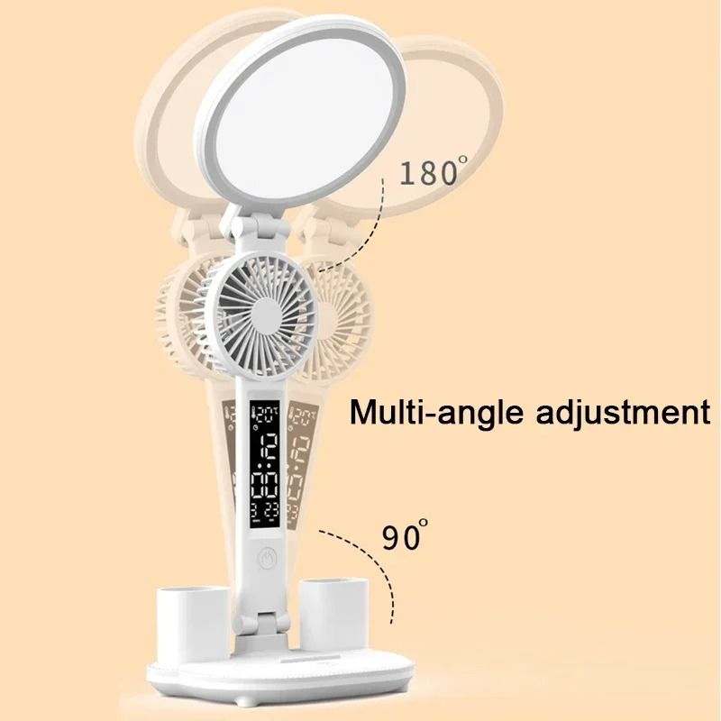 Rechargeable Multifunction Study Desk Lamp with Fan