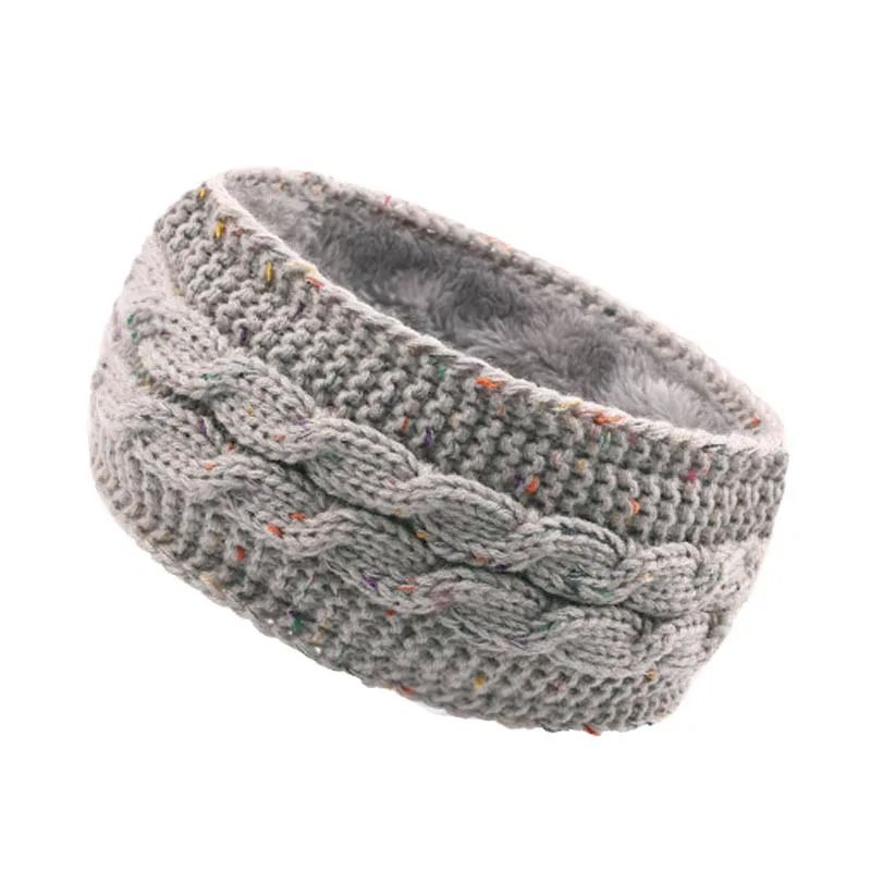 Velvet-Lined Thermal Knitted Winter Headband