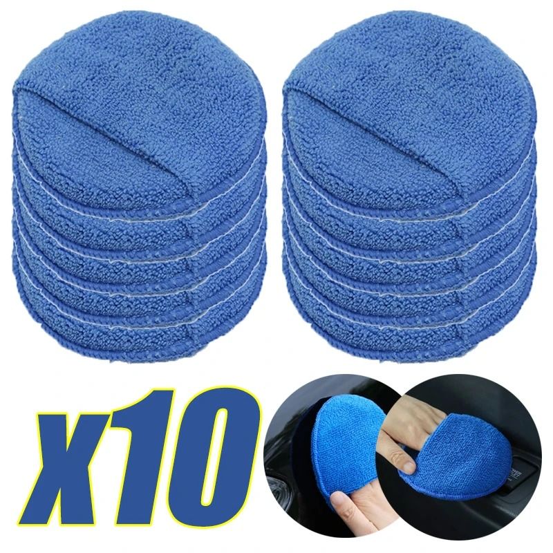 Microfiber Wax Applicator Pads for Car Polishing and Auto Care