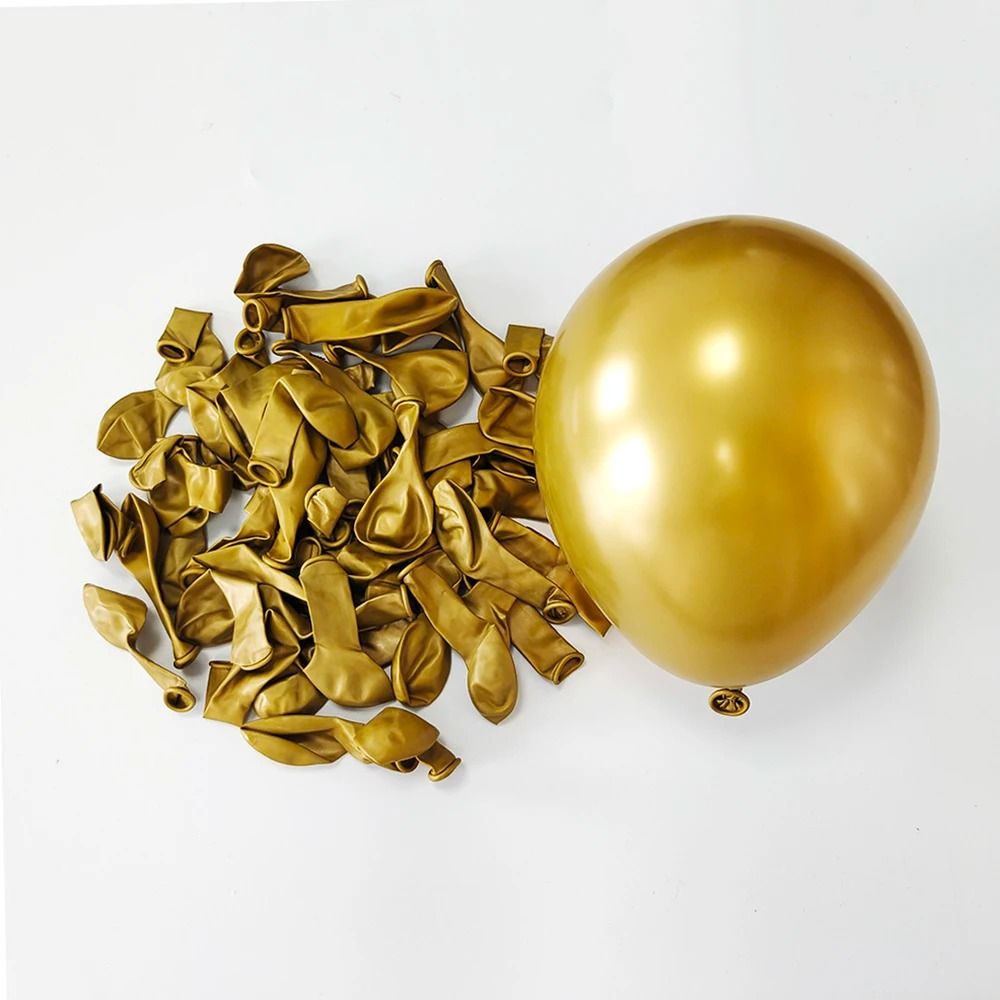 10-Piece 10-Inch Metallic Chrome Latex Balloons