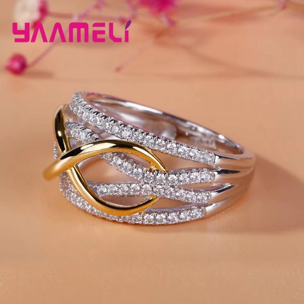 Infinity Bowknot '8' Eternity Ring – Sterling Silver Cubic Zirconia Promise Jewelry