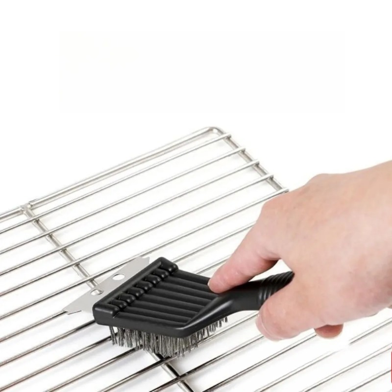 Stainless Steel Wire Grill Brush, Heavy-Duty, Extra Strong Cleaning Brush for Home & Outdoor