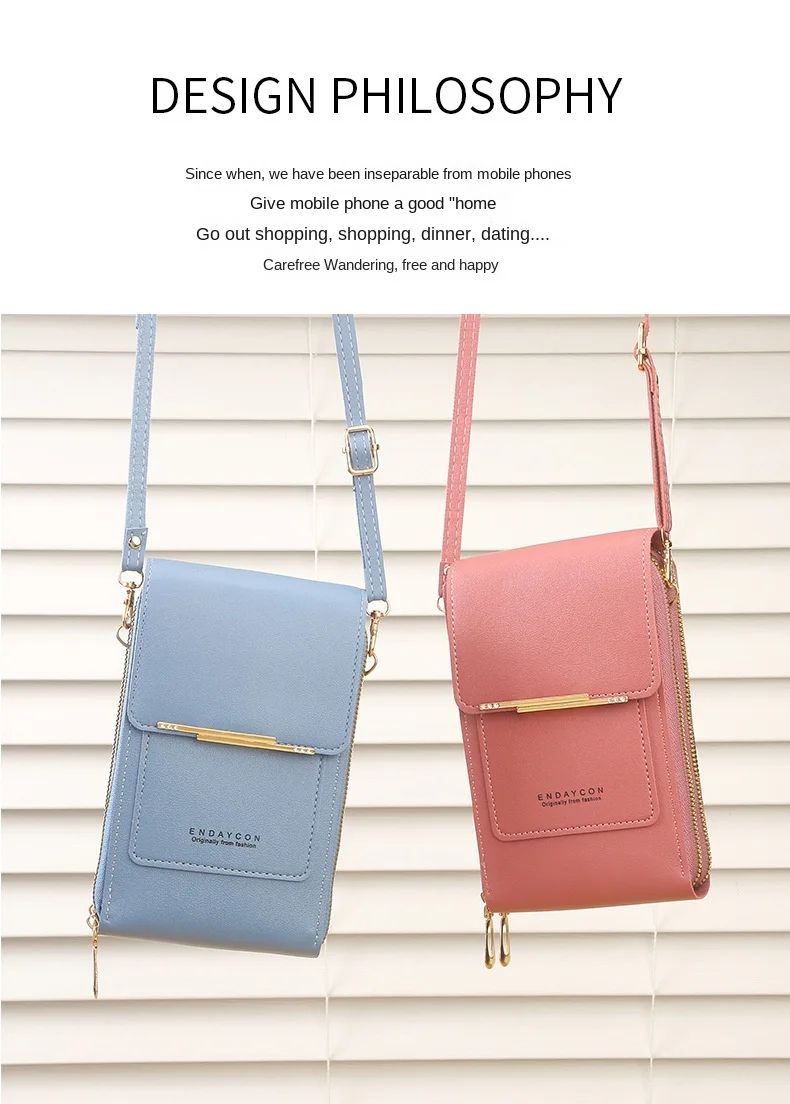 Touch Screen Phone Crossbody Bag Womens Card Holder Shoulder Bag