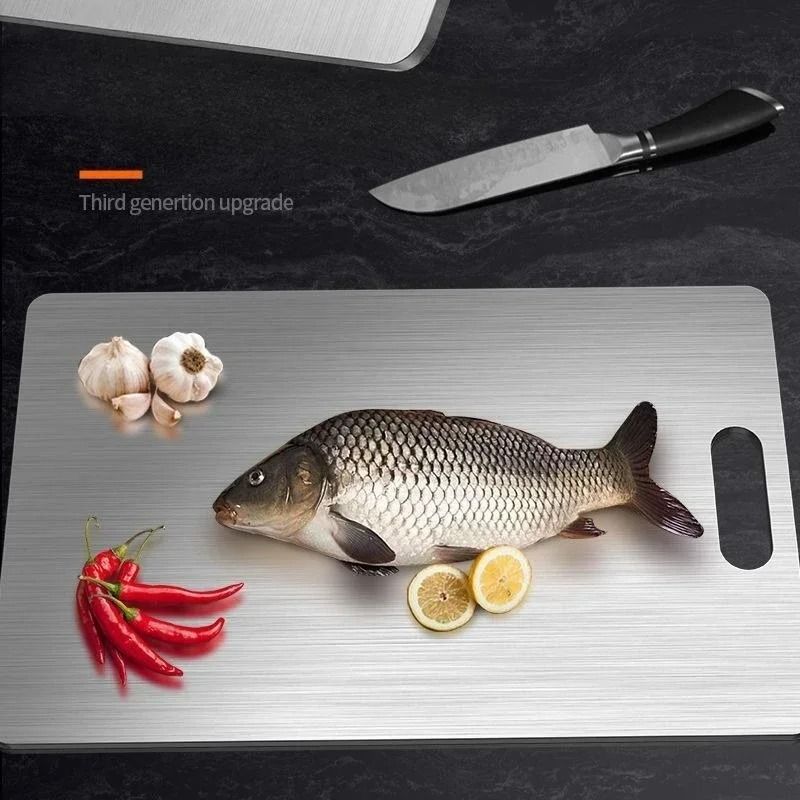 Stainless Steel Cutting Board Antibacterial Kitchen Prep Board