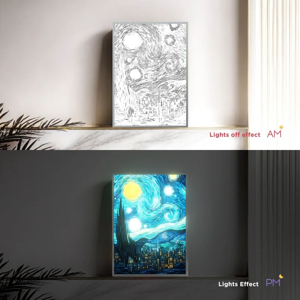 Starry Night Artistic LED Night Light Room Decor Lamp