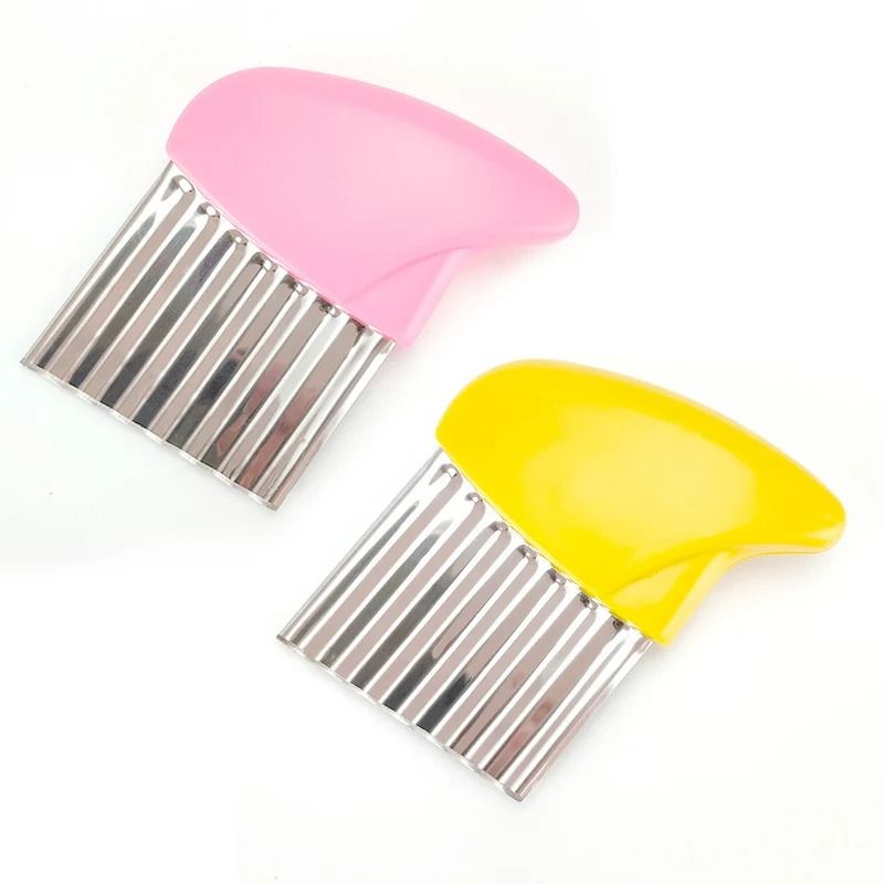 Premium Stainless Steel Wavy Potato Cutter and French Fries Slicer Set