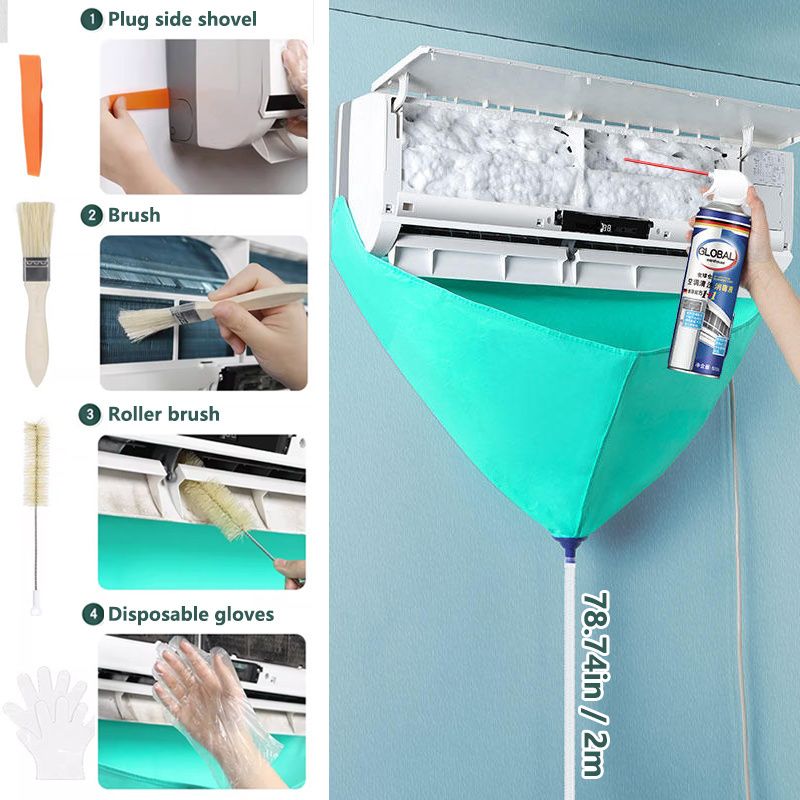 AirPro Leak-Proof Air Conditioner Cleaning Kit – Disassembly-Free AC Maintenance Set with Water Pipe & Tools