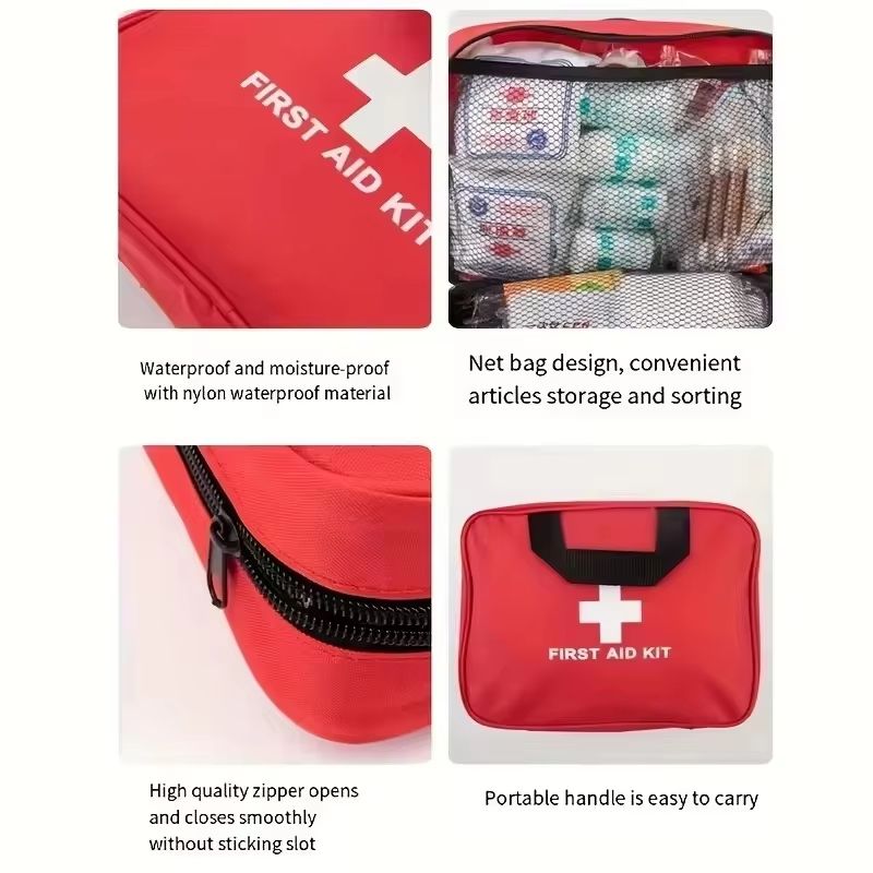184-Piece Comprehensive First Aid Kit with Portable Medical Bag