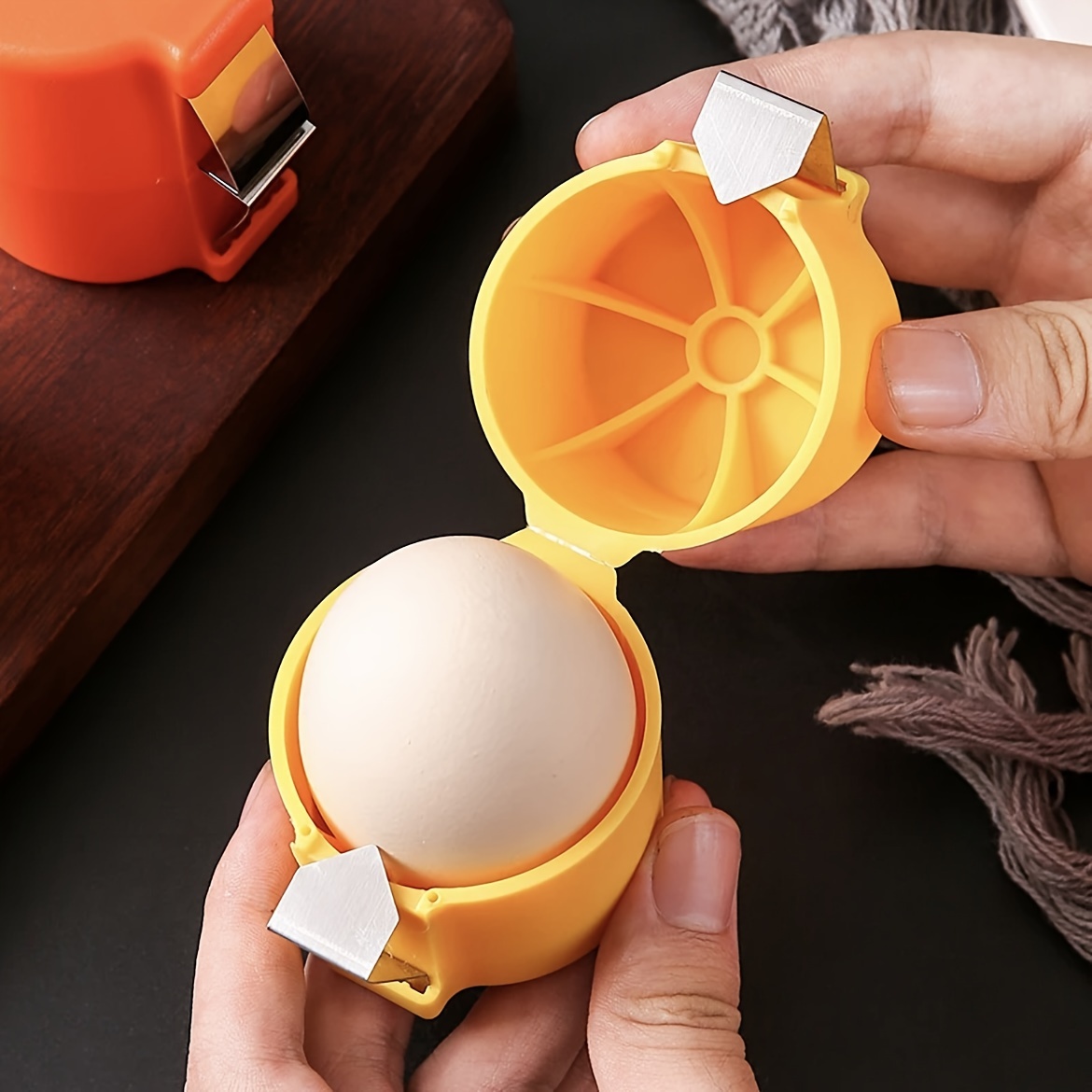Stainless Steel Egg Separator and Eggshell Opener for Fast Mess Free Baking