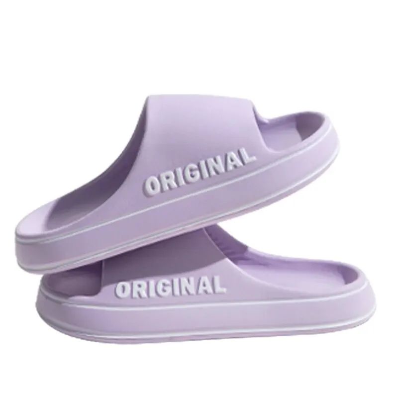 Unisex Letter Print Summer Slide Slippers