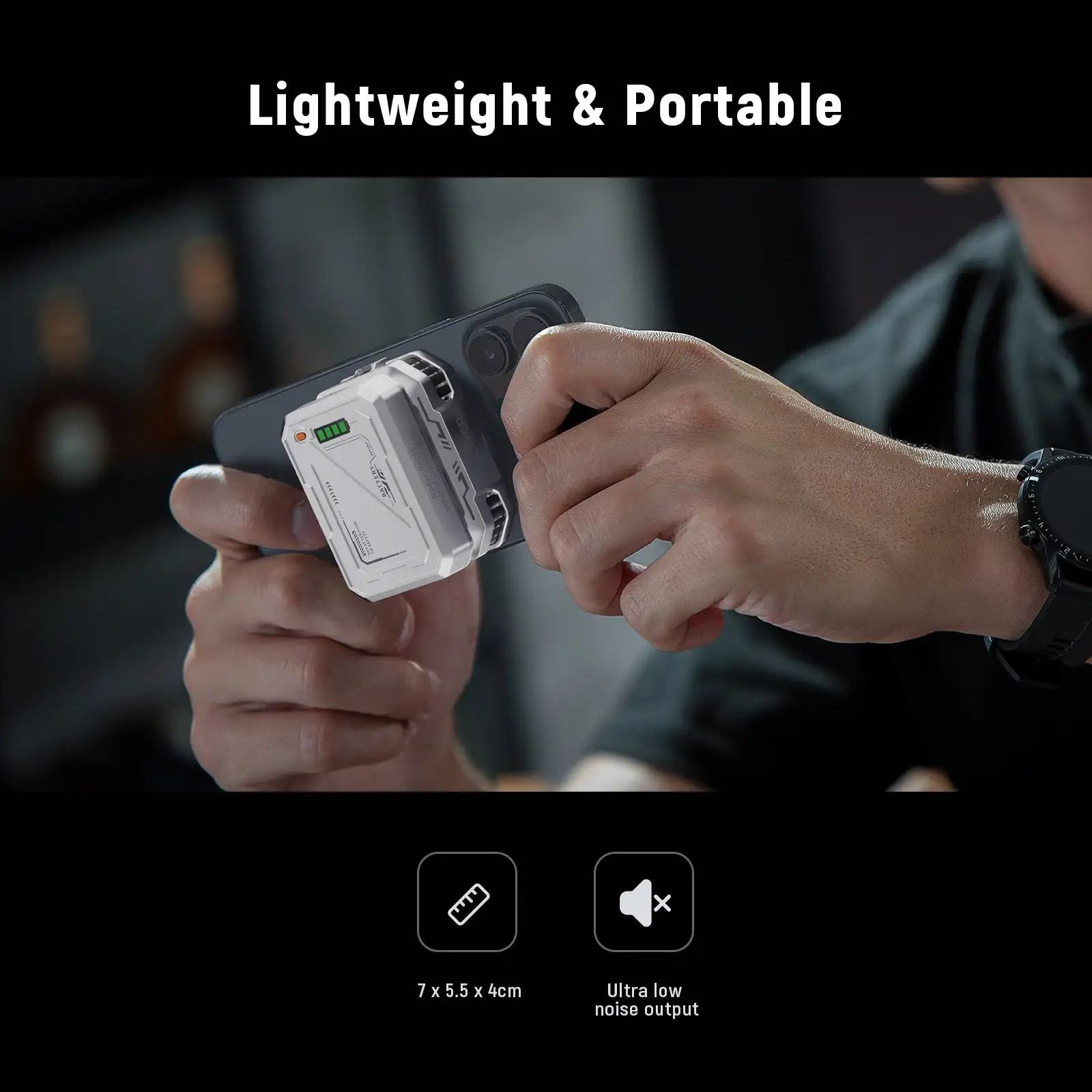 Magnetic Phone Cooler & 5000mAh Power Bank Hybrid