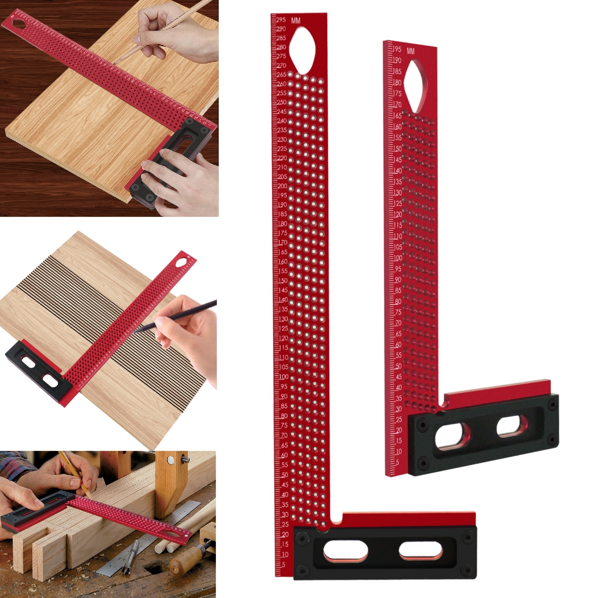 Precision Scriber and Aluminum Framing Mitre Square, Multi-Function Measuring Tool for Accurate Marking & Framing