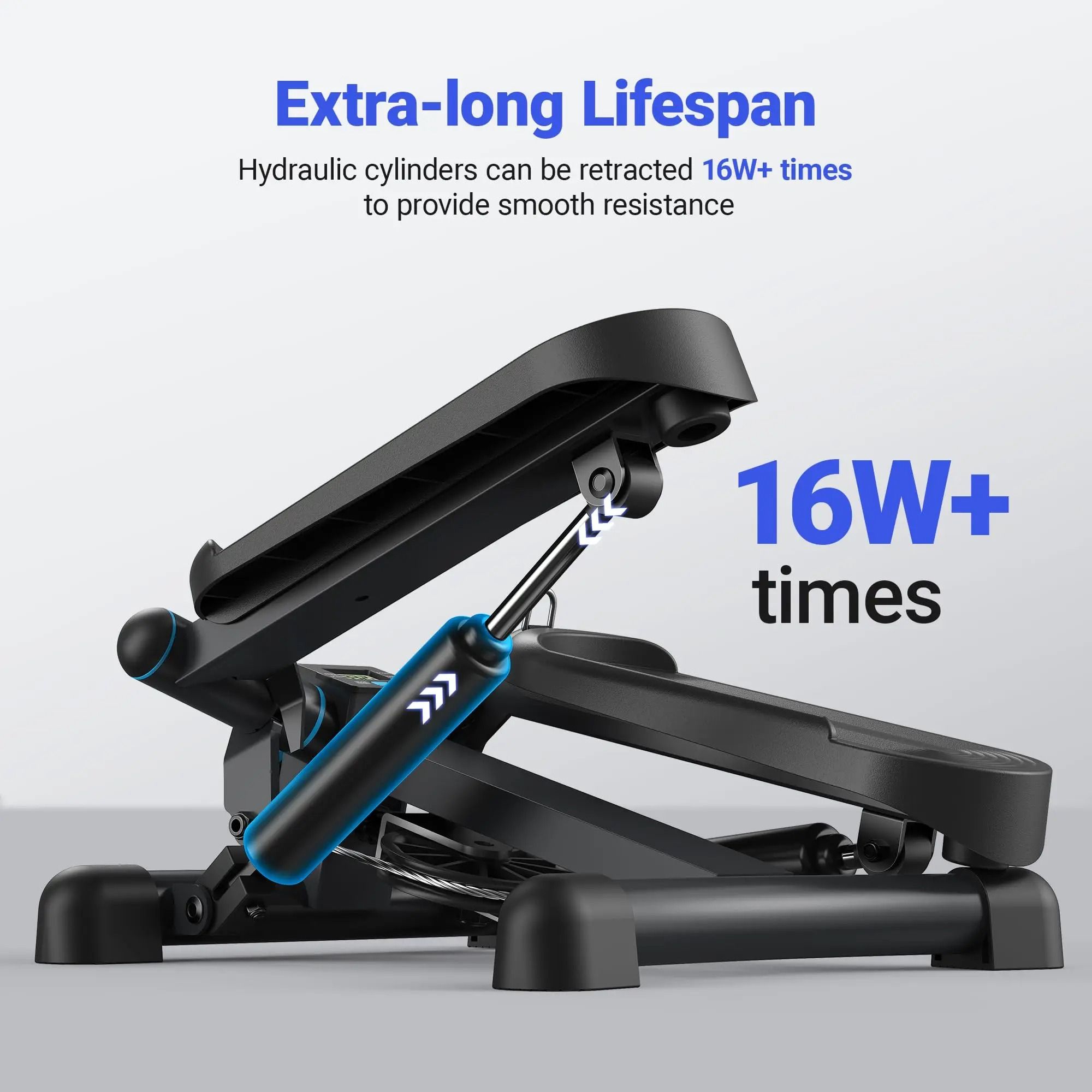 Compact Twist Stepper with Resistance Bands