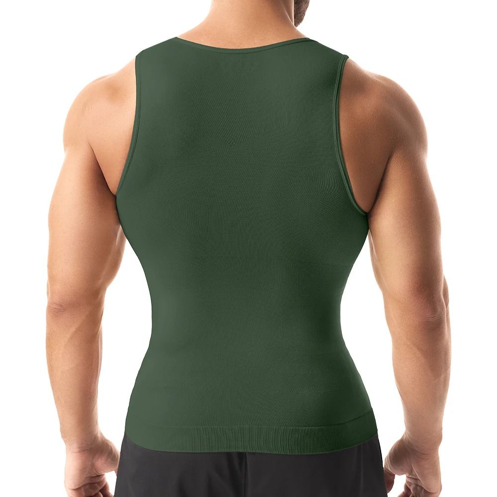 Mens Compression Shaper Vest Slim Fit Sleeveless Tummy Control Top