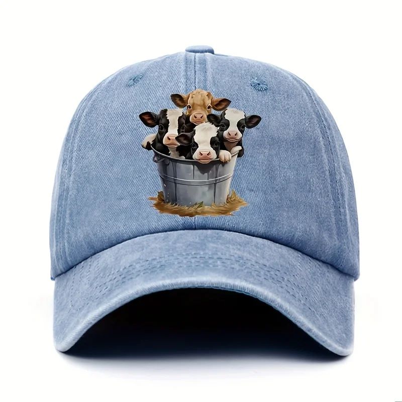 Cute Cow Print Adjustable Baseball Cap