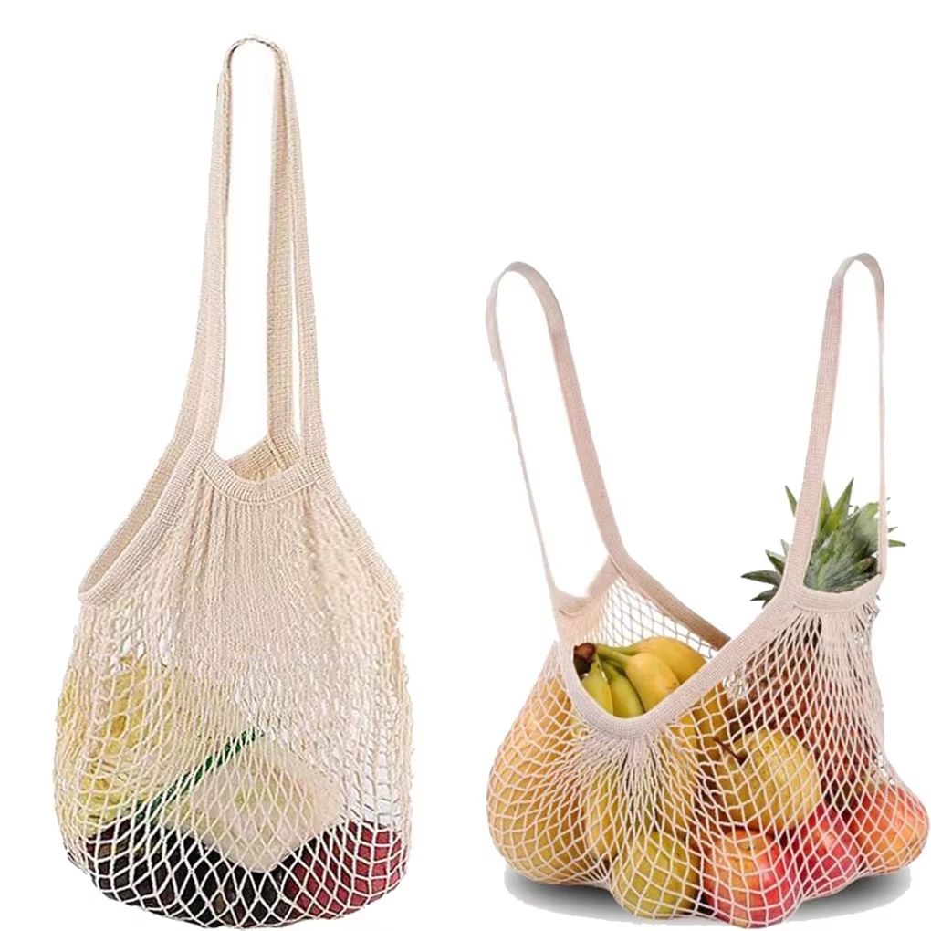 Eco Friendly Cotton Mesh Produce Bags Reusable Grocery Tote Set