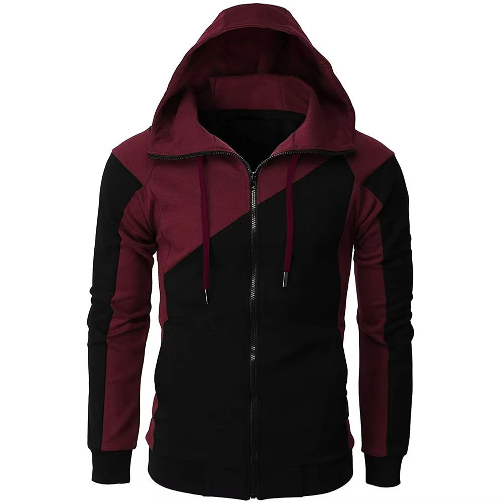 Urban Slim-Fit Fleece Bomber Jacket with Scarf-Style Stand Collar