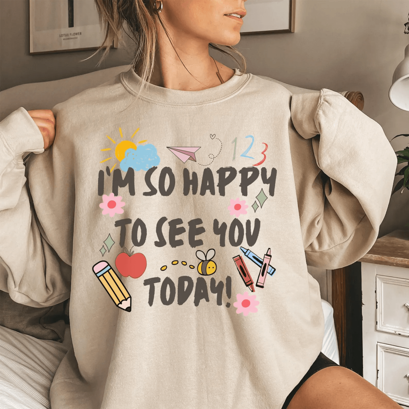Teacher Sweatshirt Retro Teacher Crewneck Cute Trendy Teacher Gift Teach Shirt