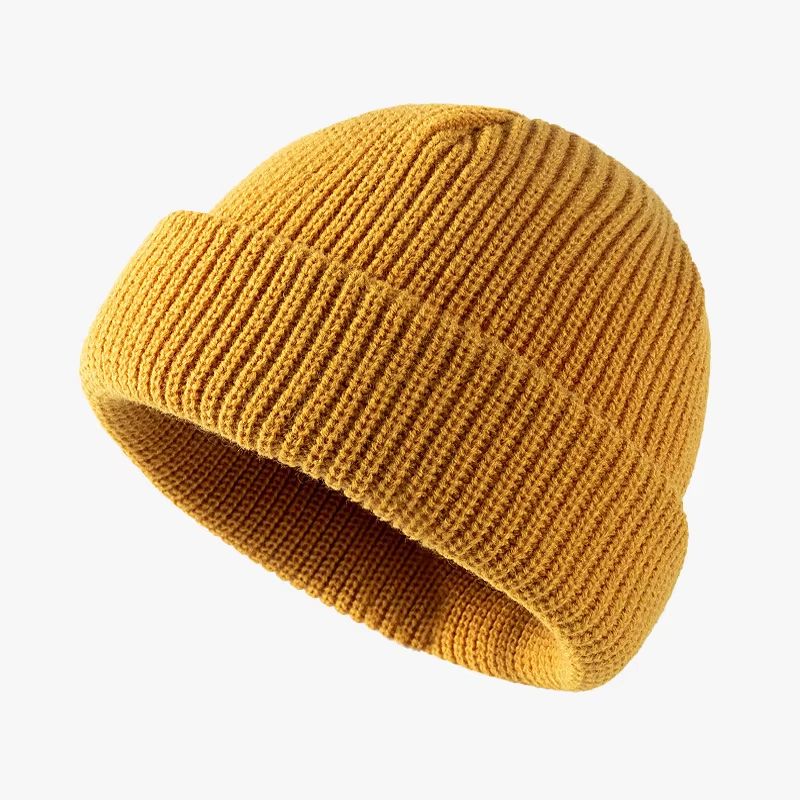 Unisex Knitted Melon Skin Winter Beanie Hat