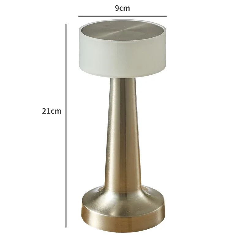 Rechargeable LED Bar Table Lamp – Gold Touch Dimmable Wireless Night Light