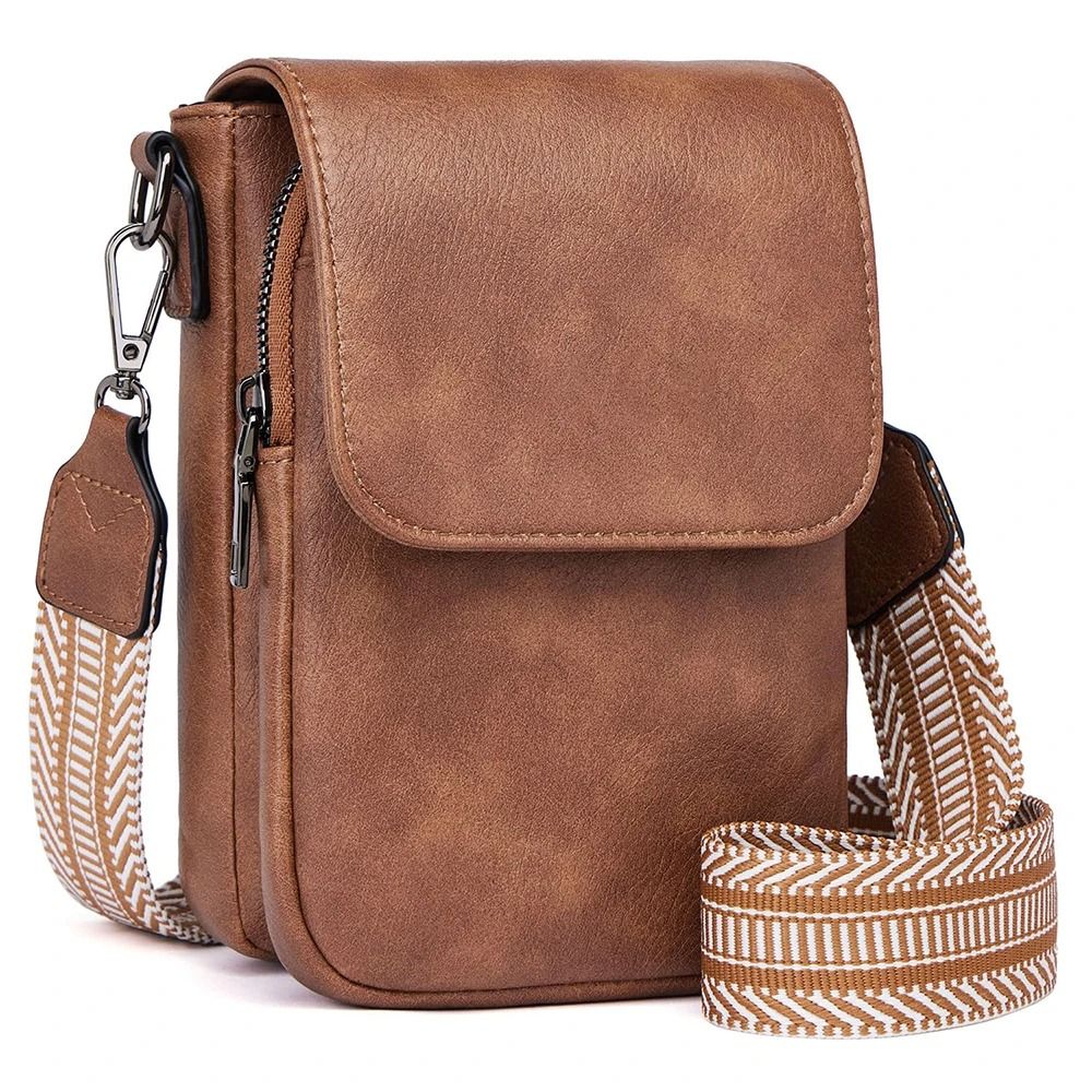 Vintage Multi-Compartment Crossbody Shoulder Bag
