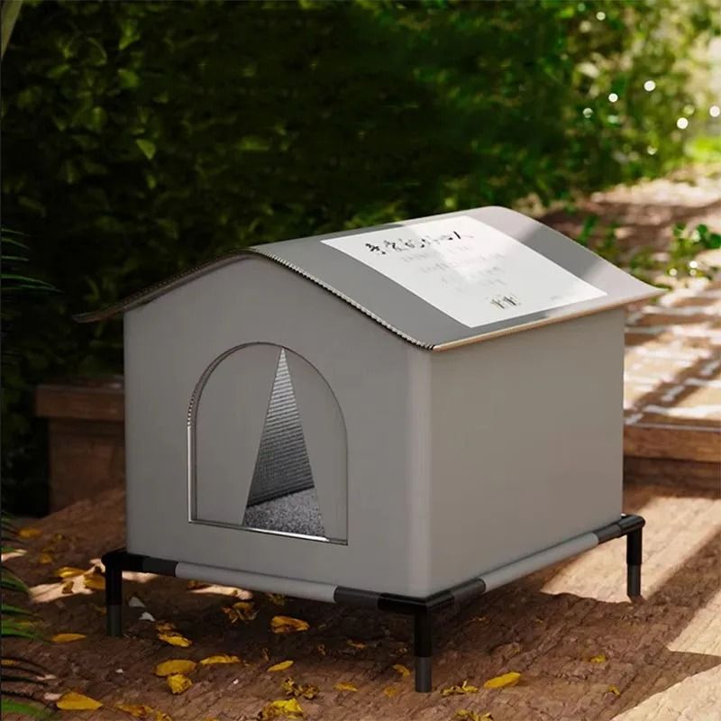 Waterproof Outdoor Cat House Winter Warm Pet Cave Bed Foldable Shelter for Small Dogs and Cats
