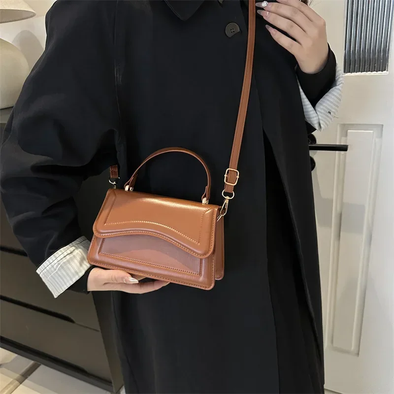 Elegant PU leather handbag for Women Small Tote Shoulder Crossbody Purse