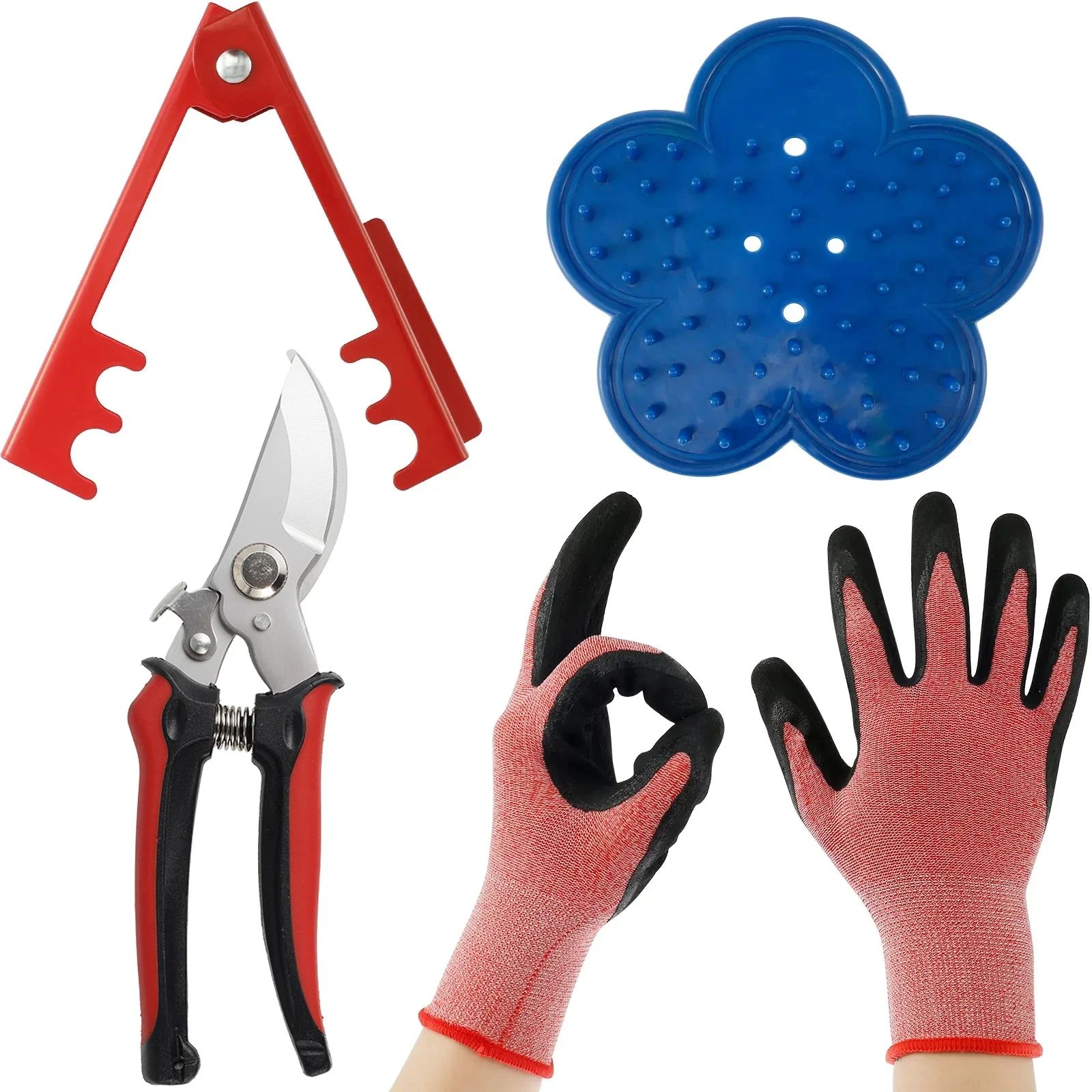RoseEase Thorn Stripper Tool with Gloves for Safe Gardening