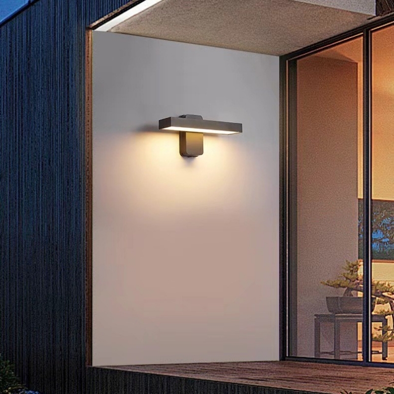 Waterproof PIR Motion Sensor Rotatable Wall Lamp, Outdoor Garden Porch Light, Exterior Entrance Sconce Lighting