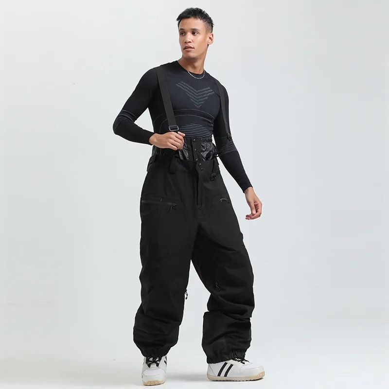Womens Waterproof Insulated Ski Pants With Suspenders Warm Winter Snowboard Overalls