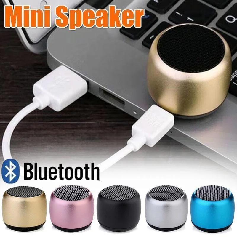 Metal Mini Bluetooth Speaker Portable Wireless TWS Speaker for Phone Laptop and Travel