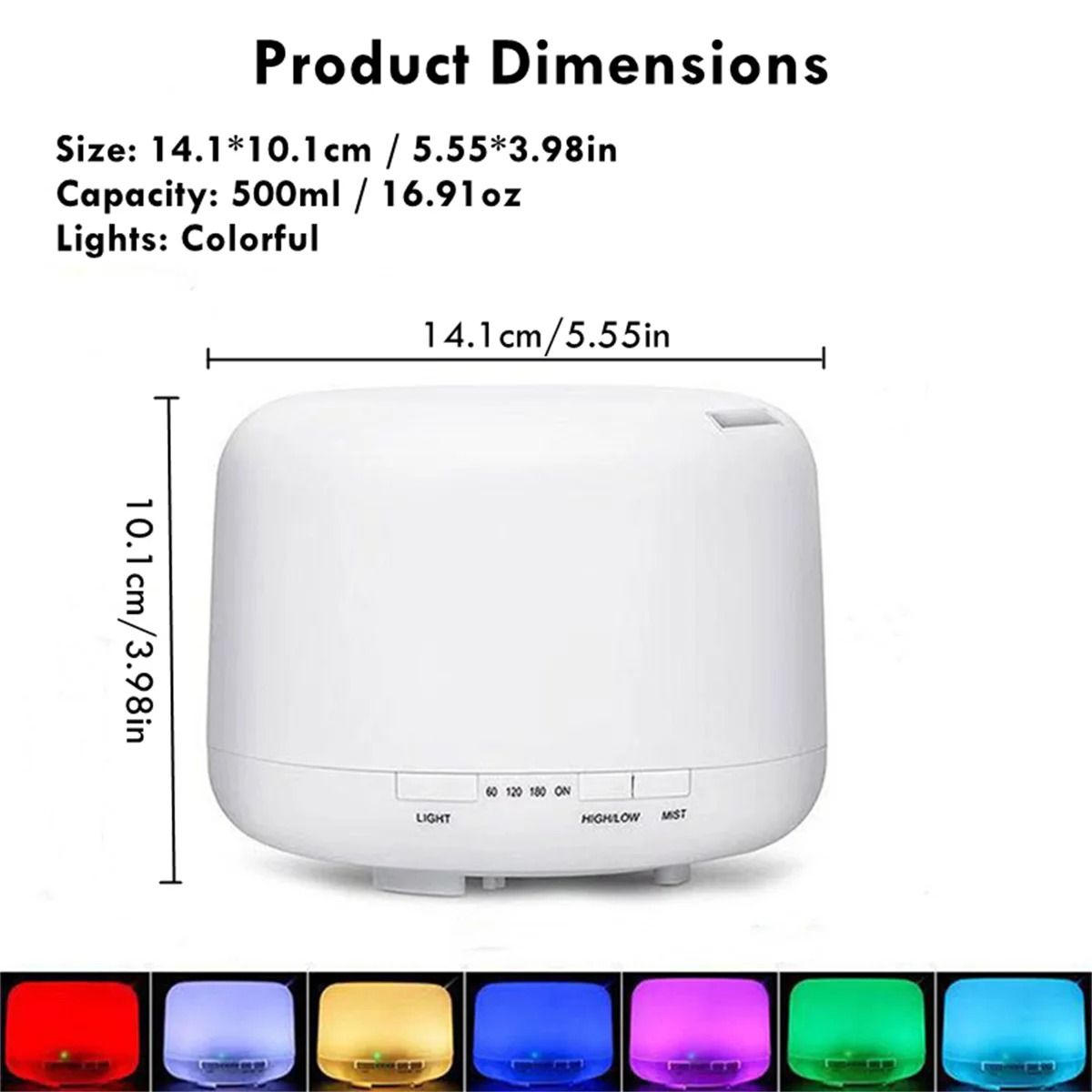 500 ml USB Air Humidifier and Essential Oil Diffuser