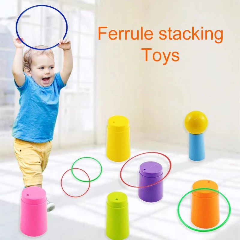 Kids Throw Circle Game Ferrule Stacked Toy Set