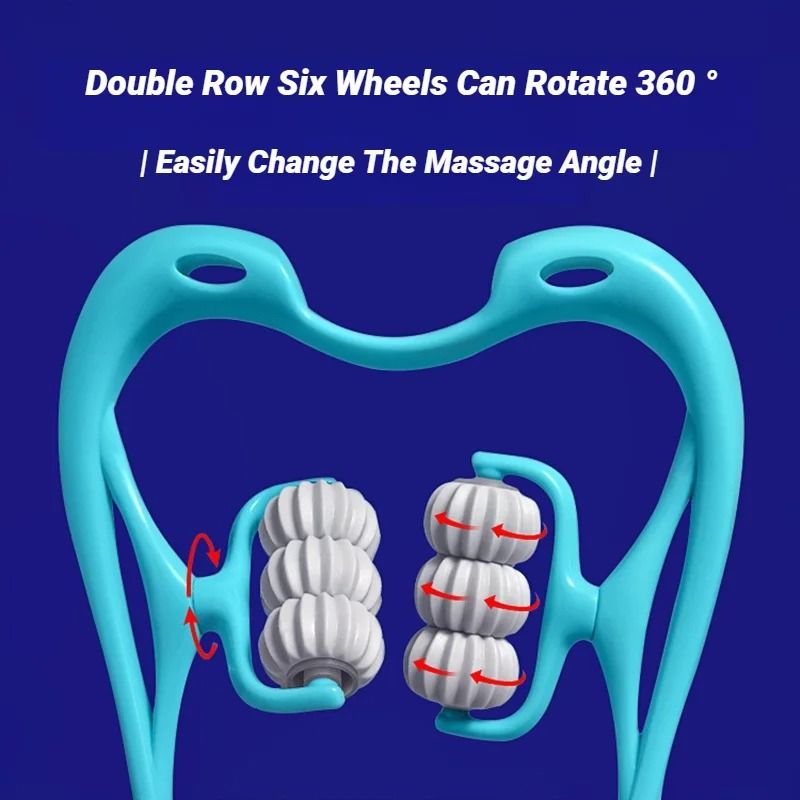 Spine Cervical Vertebra Shoulder and Neck Manual Massager Hand Held Kneading Device