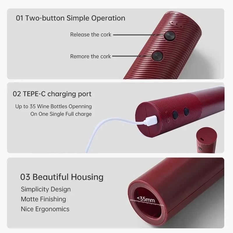 Professional Rechargeable Automatic Electric Wine Opener