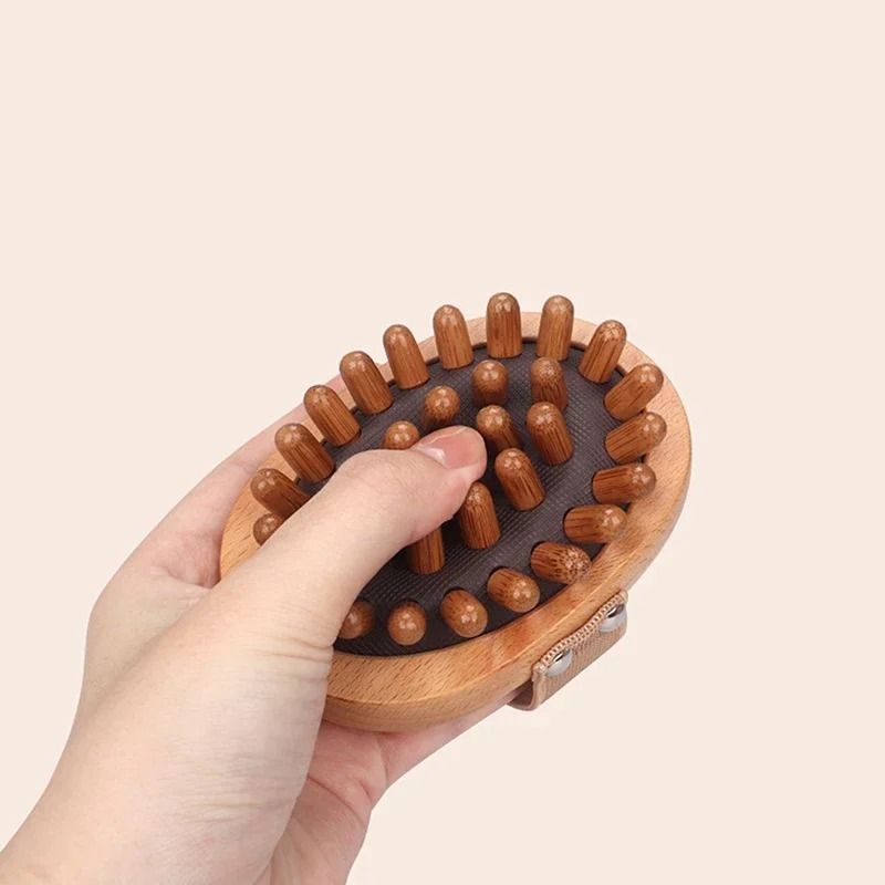 Wooden Air Cushion Body and Scalp Massage Brush