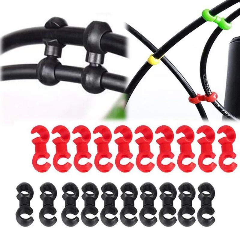 FlexGrip Bike Cable Clips Set MTB Brake and Derailleur Cable Holder Kit
