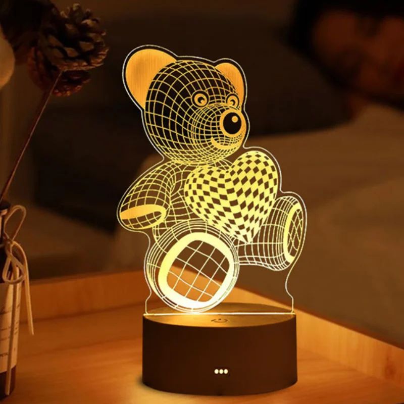 USB Acrylic 3D LED Neon Sign Night Light